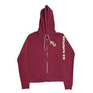 Nike FSU Seminoles burgundy red gold zip up hoodie sweatshirt women’s medium